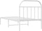vidaXL - Bedframe - met - hoofdbord - metaal - wit - 90x200 - cm