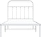 vidaXL - Bedframe - met - hoofdbord - metaal - wit - 90x200 - cm