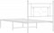 vidaXL - Bedframe - met - hoofdbord - metaal - wit - 90x200 - cm