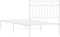 vidaXL - Bedframe - met - hoofdbord - metaal - wit - 90x200 - cm