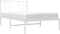 vidaXL - Bedframe - met - hoofdbord - metaal - wit - 90x200 - cm