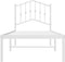 vidaXL - Bedframe - met - hoofdbord - metaal - wit - 90x200 - cm