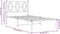 vidaXL - Bedframe - met - hoofdbord - metaal - wit - 90x200 - cm