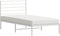 vidaXL - Bedframe - met - hoofdbord - metaal - wit - 90x200 - cm