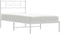 vidaXL - Bedframe - met - hoofdbord - metaal - wit - 90x200 - cm