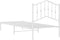 vidaXL - Bedframe - met - hoofdbord - metaal - wit - 90x200 - cm