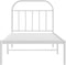 vidaXL - Bedframe - met - hoofdbord - metaal - wit - 90x200 - cm