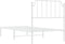 vidaXL - Bedframe - met - hoofdbord - metaal - wit - 90x200 - cm