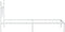 vidaXL - Bedframe - met - hoofdbord - metaal - wit - 90x200 - cm