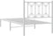 vidaXL - Bedframe - met - hoofdbord - metaal - wit - 90x200 - cm