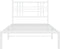 vidaXL - Bedframe - met - hoofdbord - metaal - wit - 90x200 - cm