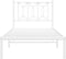 vidaXL - Bedframe - met - hoofdbord - metaal - wit - 90x200 - cm