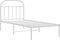 vidaXL - Bedframe - met - hoofdbord - metaal - wit - 90x200 - cm