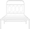 vidaXL - Bedframe - met - hoofdbord - metaal - wit - 90x200 - cm