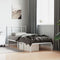 vidaXL - Bedframe - met - hoofdbord - metaal - wit - 90x200 - cm