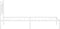 vidaXL - Bedframe - met - hoofdbord - metaal - wit - 90x200 - cm