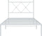 vidaXL - Bedframe - met - hoofdbord - metaal - wit - 90x200 - cm