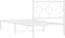 vidaXL - Bedframe - met - hoofdbord - metaal - wit - 90x200 - cm