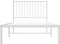 vidaXL - Bedframe - met - hoofdbord - metaal - wit - 90x200 - cm