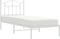 vidaXL - Bedframe - met - hoofdbord - metaal - wit - 90x200 - cm