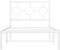 vidaXL - Bedframe - met - hoofdbord - metaal - wit - 90x200 - cm