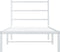 vidaXL - Bedframe - met - hoofdbord - metaal - wit - 90x200 - cm