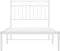 vidaXL - Bedframe - met - hoofdbord - metaal - wit - 90x200 - cm