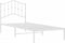 vidaXL - Bedframe - met - hoofdbord - metaal - wit - 90x200 - cm