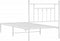 vidaXL - Bedframe - met - hoofdbord - metaal - wit - 90x200 - cm
