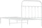 vidaXL - Bedframe - met - hoofdbord - metaal - wit - 90x200 - cm