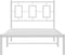 vidaXL - Bedframe - met - hoofdbord - metaal - wit - 90x200 - cm