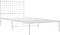vidaXL - Bedframe - met - hoofdbord - metaal - wit - 90x200 - cm