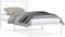 vidaXL - Bedframe - met - hoofdbord - metaal - wit - 90x200 - cm