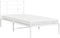 vidaXL - Bedframe - met - hoofdbord - metaal - wit - 90x200 - cm