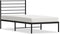 vidaXL - Bedframe - met - hoofdbord - metaal - zwart - 100x190 - cm