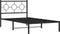 vidaXL - Bedframe - met - hoofdbord - metaal - zwart - 100x190 - cm