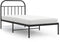 vidaXL - Bedframe - met - hoofdbord - metaal - zwart - 100x190 - cm
