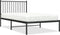 vidaXL - Bedframe - met - hoofdbord - metaal - zwart - 100x190 - cm