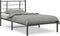 vidaXL - Bedframe - met - hoofdbord - metaal - zwart - 100x190 - cm