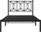 vidaXL - Bedframe - met - hoofdbord - metaal - zwart - 100x190 - cm
