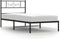 vidaXL - Bedframe - met - hoofdbord - metaal - zwart - 100x190 - cm