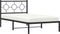vidaXL - Bedframe - met - hoofdbord - metaal - zwart - 100x190 - cm