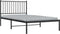 vidaXL - Bedframe - met - hoofdbord - metaal - zwart - 100x190 - cm