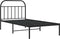 vidaXL - Bedframe - met - hoofdbord - metaal - zwart - 100x190 - cm
