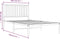 vidaXL - Bedframe - met - hoofdbord - metaal - zwart - 100x190 - cm