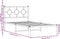 vidaXL - Bedframe - met - hoofdbord - metaal - zwart - 100x190 - cm