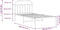 vidaXL - Bedframe - met - hoofdbord - metaal - zwart - 100x190 - cm