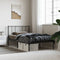vidaXL - Bedframe - met - hoofdbord - metaal - zwart - 100x190 - cm
