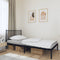vidaXL - Bedframe - met - hoofdbord - metaal - zwart - 100x190 - cm