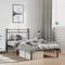 vidaXL - Bedframe - met - hoofdbord - metaal - zwart - 100x190 - cm